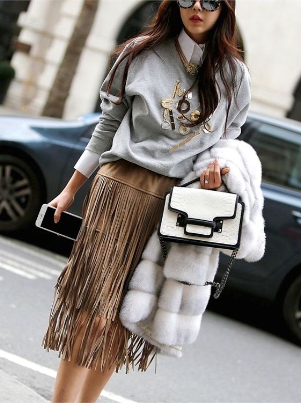 Picture Of Ways To Wear Fringe Skirts Right This Season 14