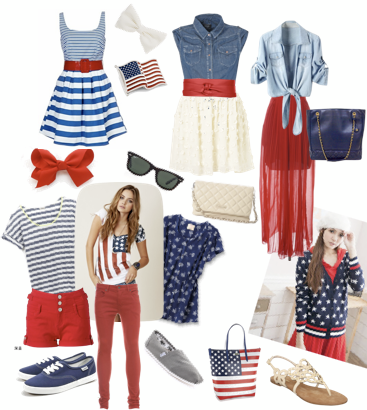 Cute 4Th Of July Outfits. I like the stripes dress upper left