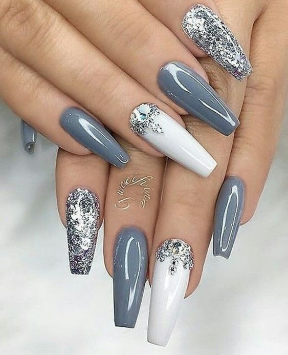 66 Newest Acrylic Coffin Nail Ideas With Different Colors | Nails
