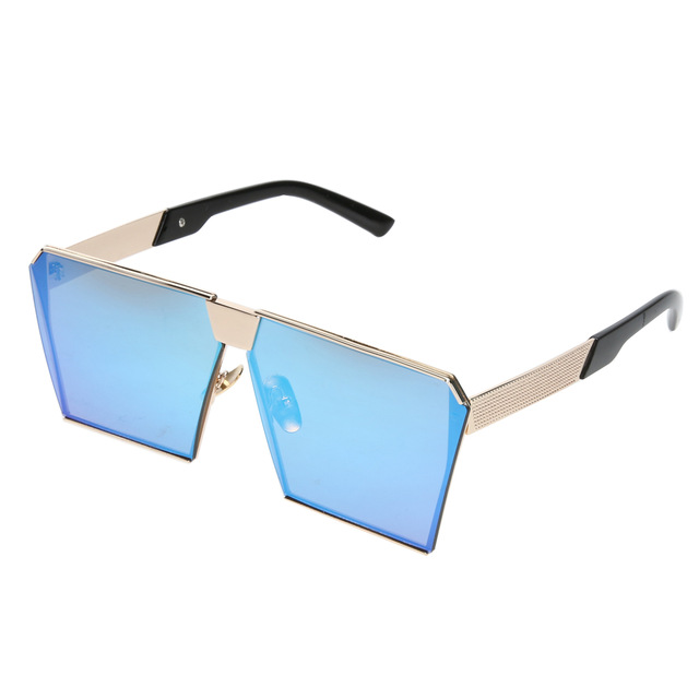 Big Square Aviator Sunglasses For Men Women Summer Colorful Street