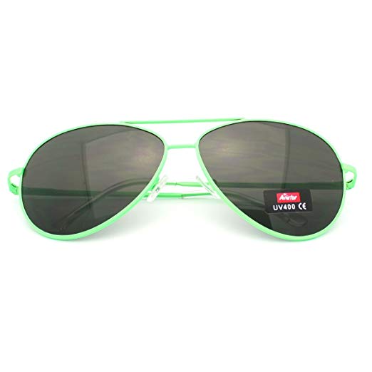 Amazon.com: Bright Neon Colorful Aviator Sunglasses Summer Fashion