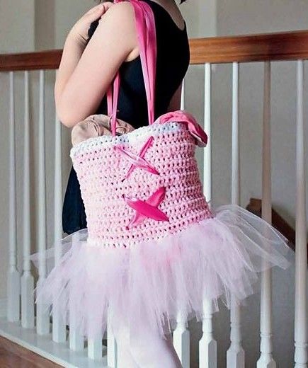 TuTu Cute Ballet Tote Bag - Free Crochet Pattern + How to Crochet a