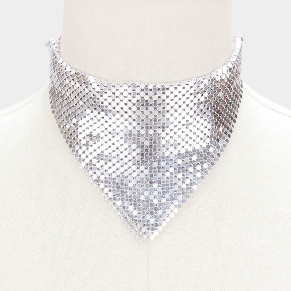 Jewelry | Metal Mesh Bandana Choker Necklace | Poshmark