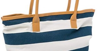 Amazon.com: Tote Bag Canvas Beach Bag Striped Summer Nautical