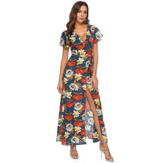 Amazon.com: Caopixx Beach Dress,2018 Women Maxi Boho Floral Dress