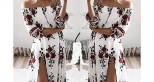 Bohemia Fashion Women Summer Beach Sun Slit Loose Lady Dress u2013 LAZY LADY