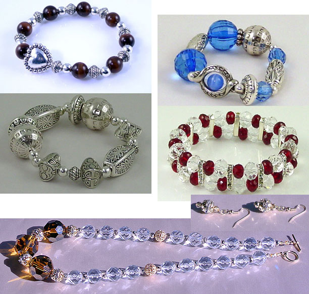 Handmade Beaded Bracelets Necklaces Earrings Hand Made Big Bead Jewelry