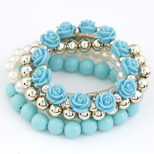 beads flower charm bracelet & bangle u2013 very-popular-jewelry.com