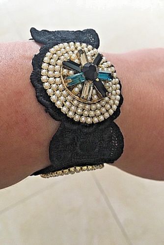 Cotton lace bead embroidered Bracelet cuff in 2018 | Our new