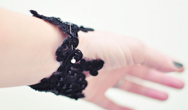 DIY Beaded Lace Bracelet Cuffs | love Maegan