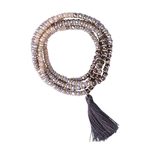 Women's Long Beaded Tassel Necklace: Amazon.com