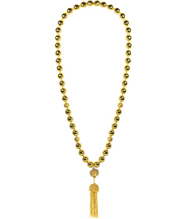 Beaded Tassel Necklace - Gold - Lisi Lerch
