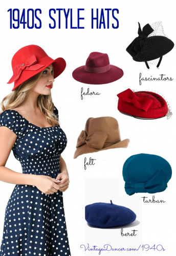 1940s Hats History - 20 Popular Women's Hat Styles