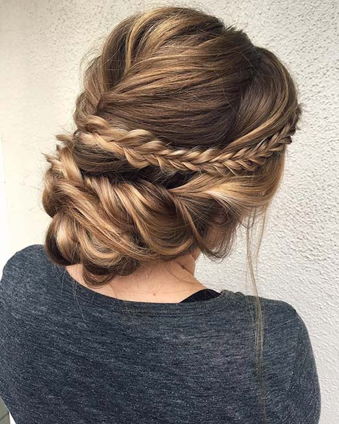 21 Beautiful Braided Updo Ideas for Holidays | StayGlam