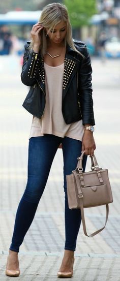 561 Best Leather Jackets images | Fashion outfits, Womens fashion