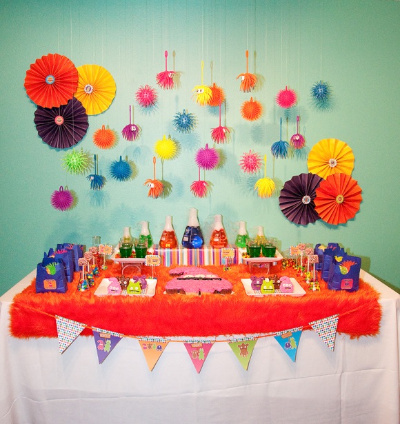 A Colorful Little Monster Birthday Party - Party Ideas | Party