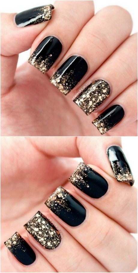 Black acrylic nail ideas