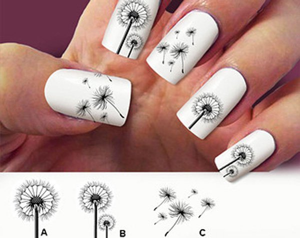 30+ Dandelion Nail Art Designs | Art and Design