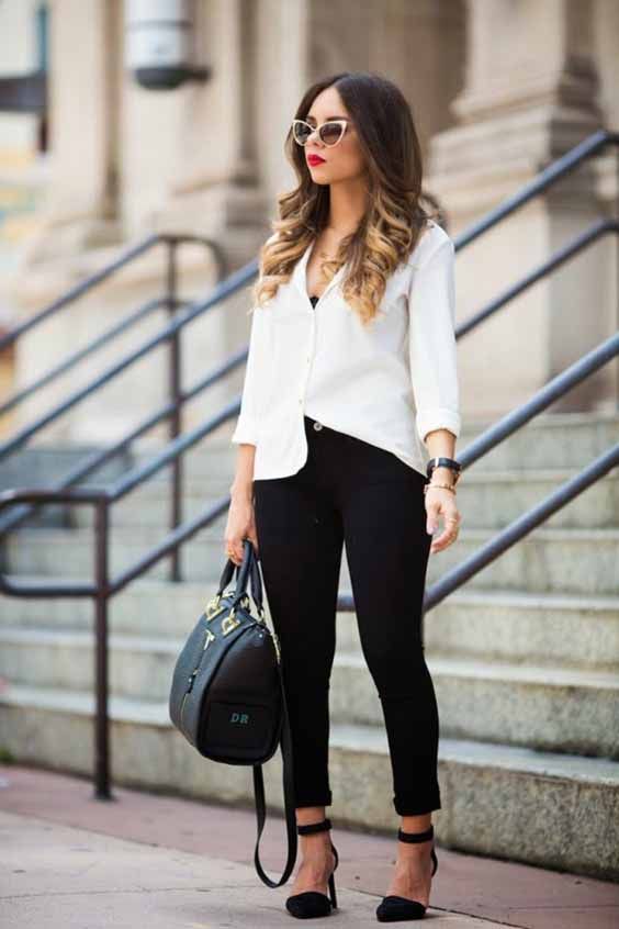 15 Black And White Spring Outfits For Work - Styleoholic