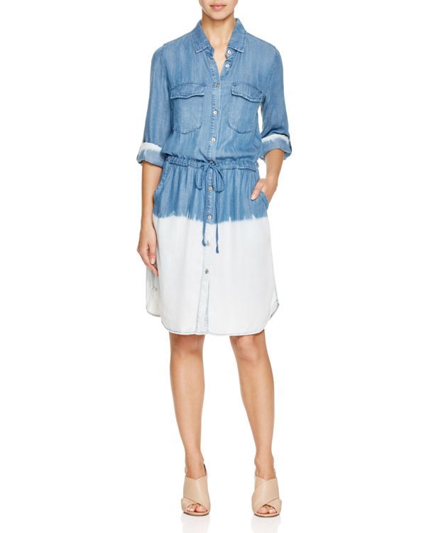 Just Living Dip-Dye Bleach Chambray Dress - Compare at $90