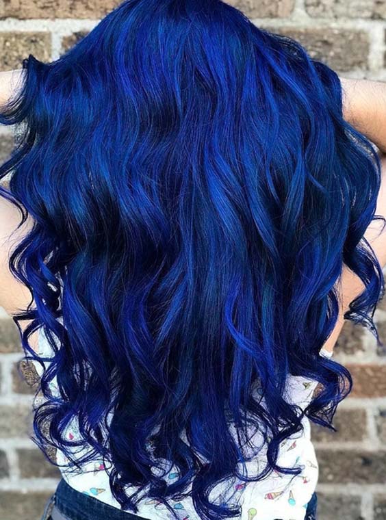 36 Fresh Deep Blue Hair Color Ideas for Women 2018 | Bayperwa