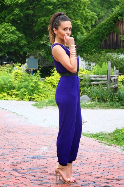 23 Cobalt Blue Romper And Jumpsuit Outfits - Styleoholic