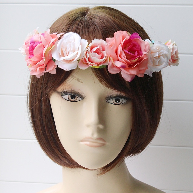 Daisy Peony Women's Bohemian Floral Headbands Flower Garland Summer