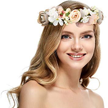 Amazon.com : Bohemian Flower Crown - Floral Headband for Wedding