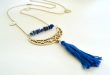 Long DIY Boho Tassel Moon Necklace | jewelry ideas | Pinterest | Diy