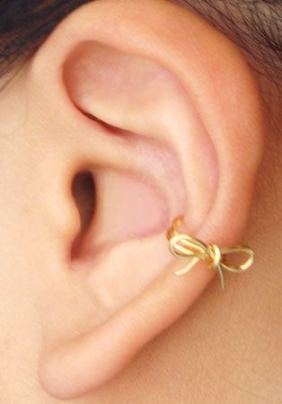 Fancy - Gold Bow Ear Cuff | Jewelry | Jewelry, Bow earrings, Earrings
