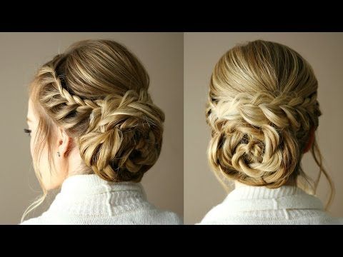 Braid Embellished Rosette Bun | Missy Sue - YouTube | Hair