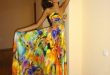 dress, beautiful, long, formal, gown, floor length, colorful, flowy