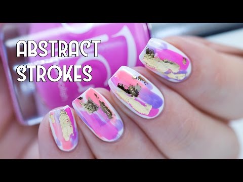 NO TOOL NAIL ART - ABSTRACT STROKES | Indigo Nails - YouTube