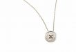 Beveled Gold Button Pendant Necklace u2013 Charmed Circle