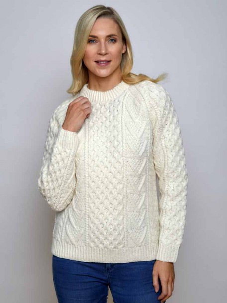 Womens Plus Size Cable Knit Aran Sweater | The Sweater Shop, Ireland
