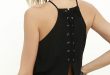 Cool Black Top - Lace-Up Top - Tank Top - $29.00