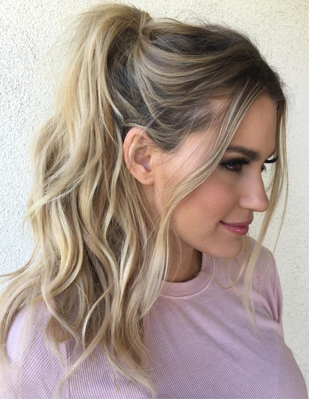 Pretty Casual Messy Ponytails Hairstyles 2018