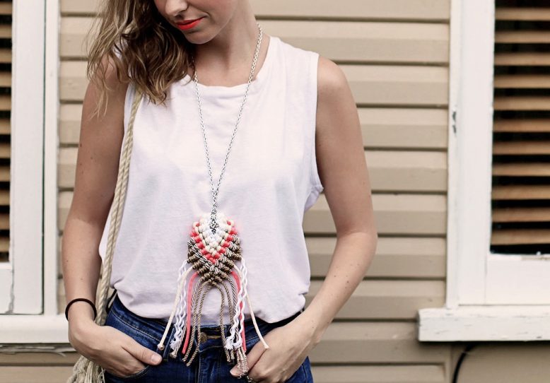DIY Roped Macrame Necklace | A Pair & A Spare