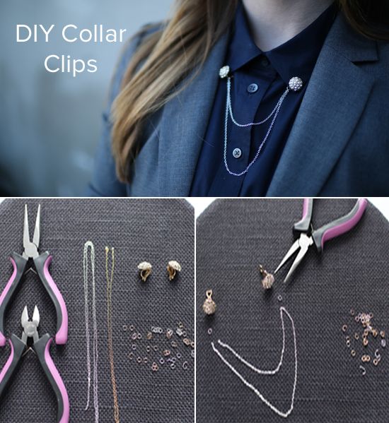 DIY Collar Clips | Style DIYs and Fashion Fixes | Pinterest | Collar