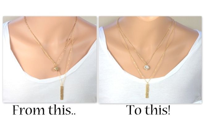 How To Wear Layered Necklaces Without Tangling u2013 My DIY Solution