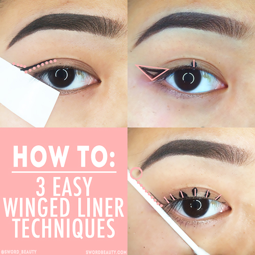 HOW TO: 3 Easy Winged Liner Techniques | Tutorial | SwordBeauty