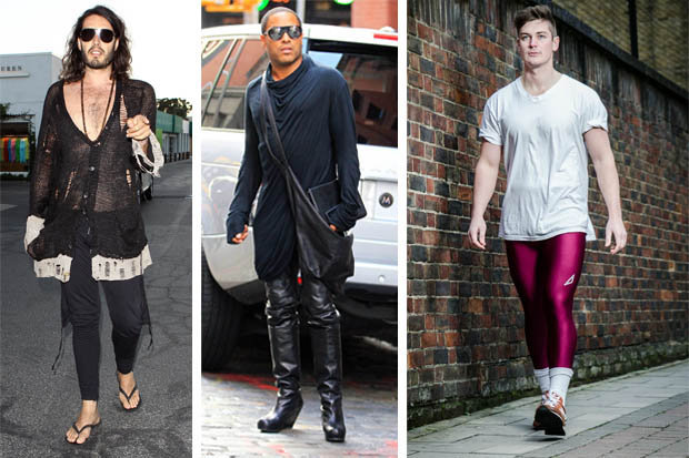 British company shows how men can wear celebrity trend male leggings