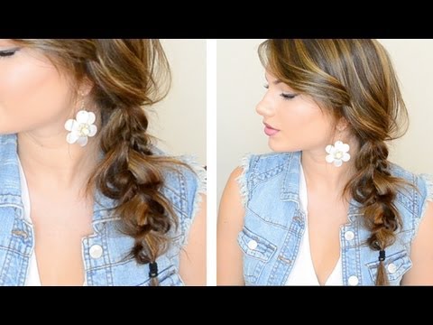 The Messy Side Braid - YouTube
