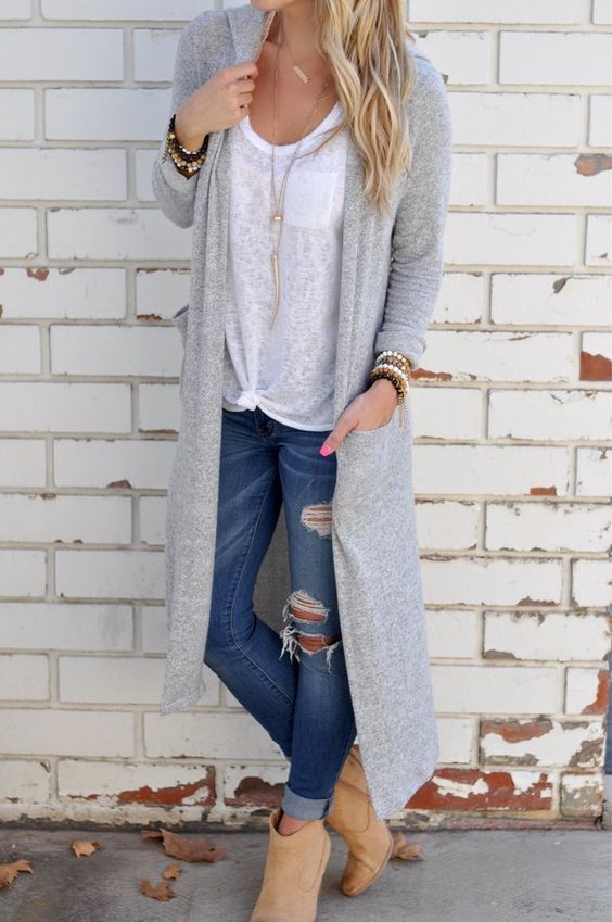 $33.99. Women's Knit Going out / Street chic Long Solid Gray Long