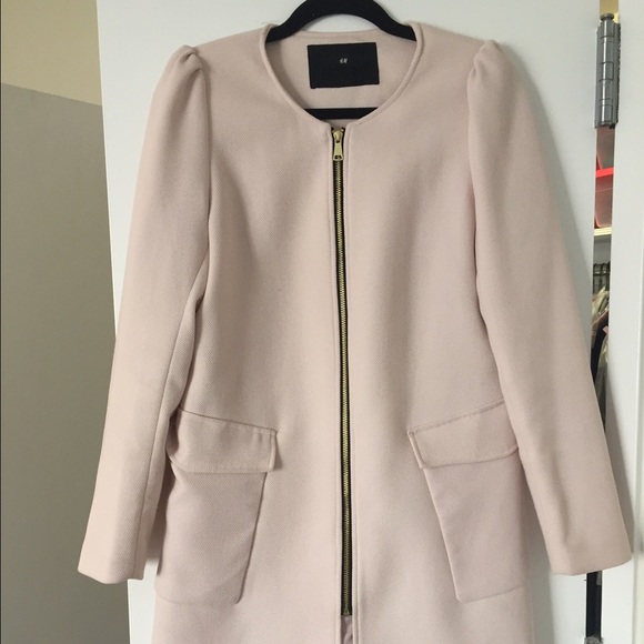 H&M Jackets & Coats | The Definition Of Chic Pale Pink Spring Coat