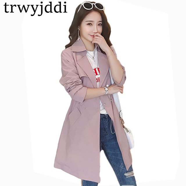 Spring Jacket Women 2018 Double Breasted Suit Collar Outerwear