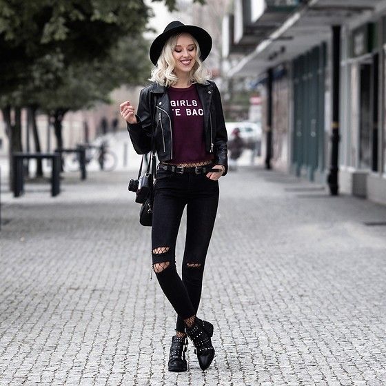 25 rocker chic winter outfits you will love - myschooloutfits.com