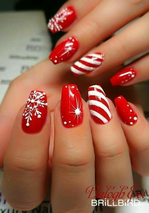 Christmas nail art design idea | Christmas nails #xmasnails #nails