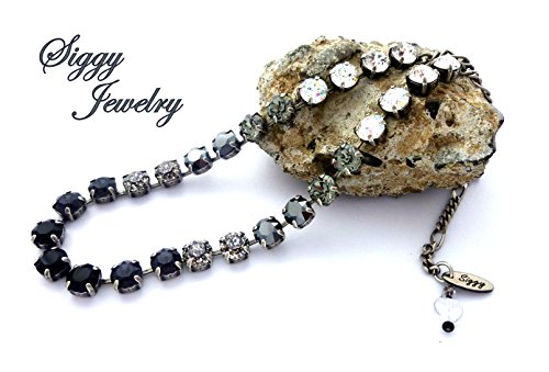 Black to Clear Ombré Necklace Made With 8mm Swarovski® Crystals