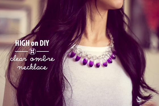 DIY Clear Ombre Crystal Necklace | HIGH on DIY